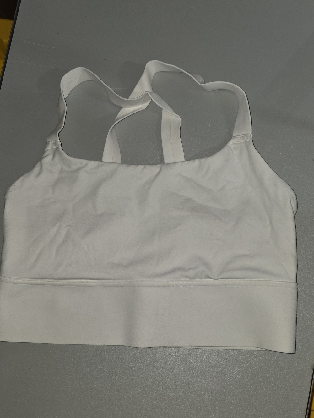Athleta White Cross-Back Light Support Sports Bra (2)